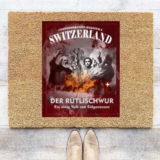 Switzerland Coir Doormats - Rütli sworn - print yourself