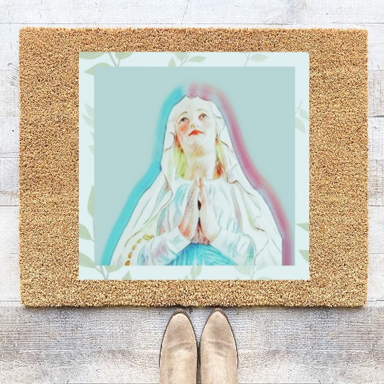 Virgin Mary Praying Coir Doormats