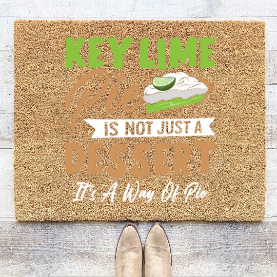 Key Lime Pie Lover Dessert Coir Doormats