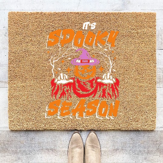It's spooky season | scary halloween fun Coir Doormats