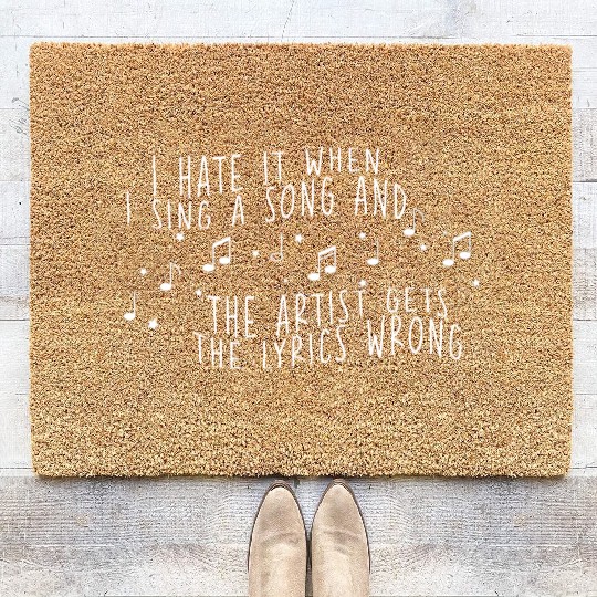 I Hate It When I Sing A Song And The Artist 2 Coir Doormats