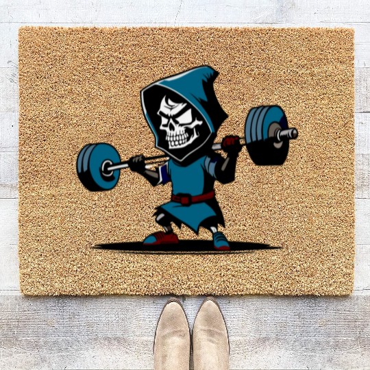 Gym Reaper, Grim Reaper Coir Doormats halloween fitness