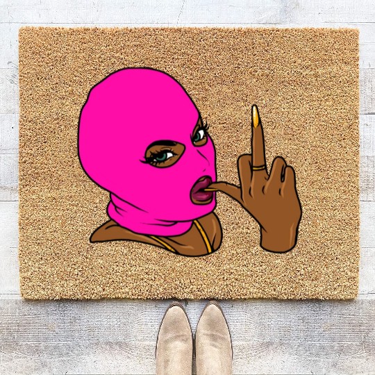 HustleSkillz com Gansta Goddess 12 Pink Coir Doormats