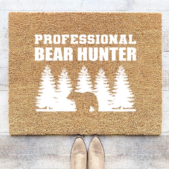 Professional Bear Hunter Hunter Gift Coir Doormats