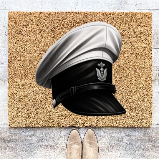 Sailor Cap Sailor's Hat Boat Captain Cap Boating Coir Doormats