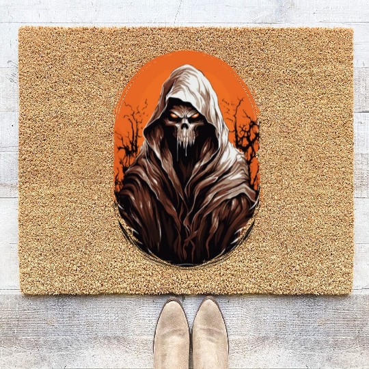 Spooky Halloween Grim Reaper Coir Doormats