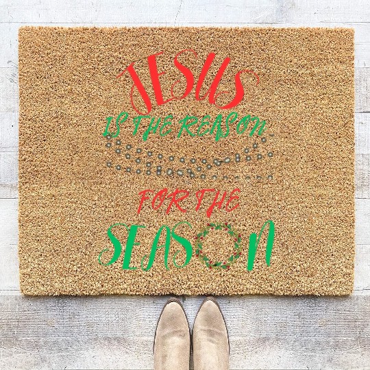 JESUS IS THE REASON FOR THE SEASON Coir Doormats
