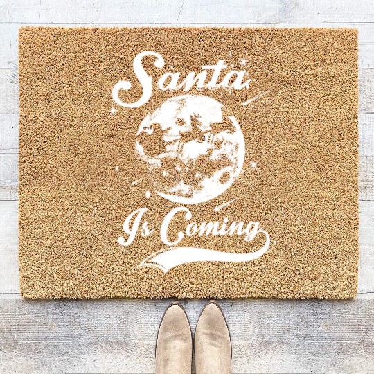 Santa is Coming Coir Doormats