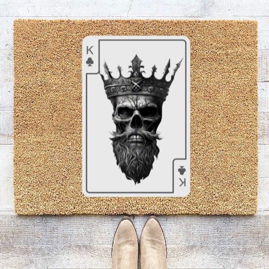 King Spades Halloween Creepy Gothic Poker Coir Doormats