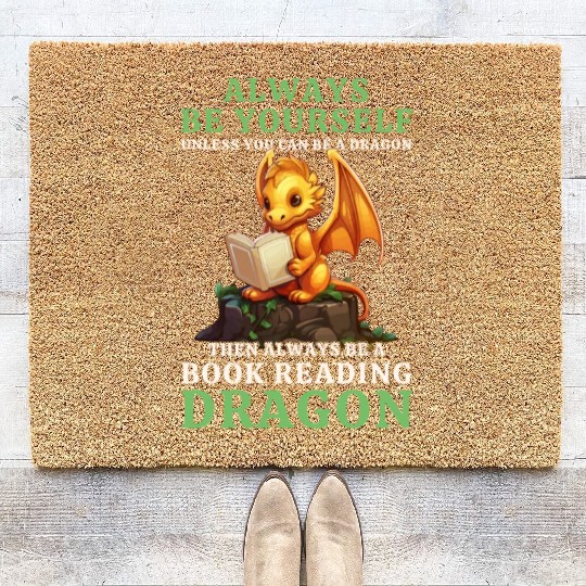"Always Be Yourself" - Book Reading Yellow Dragon Coir Doormats