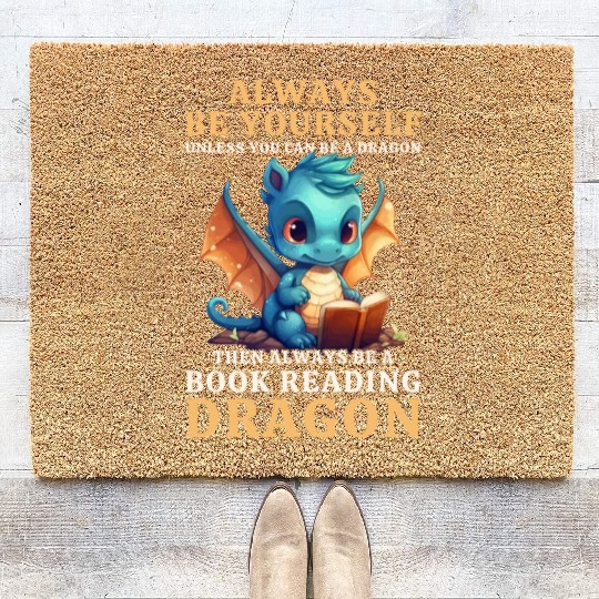"Always Be Yourself" - Book Reading Blue Dragon Coir Doormats