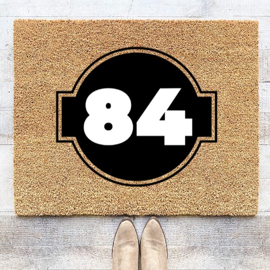 Congratulations 84 Years Old - Number Eighty-Four Coir Doormats