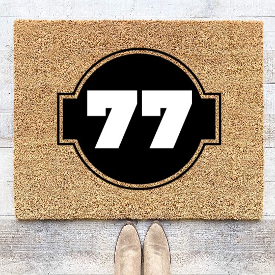 Congratulations 77 Years - Number Seventy-Seven Coir Doormats