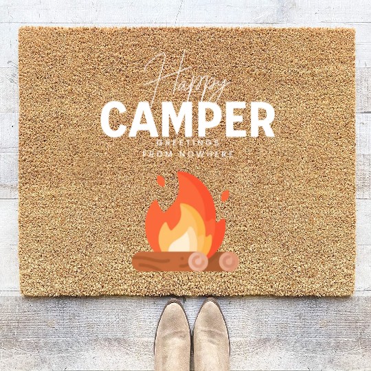 Happy Camper Coir Doormats