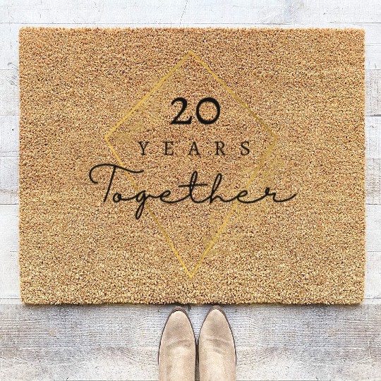 Congratulations 20 Years Together / Twenty Coir Doormats