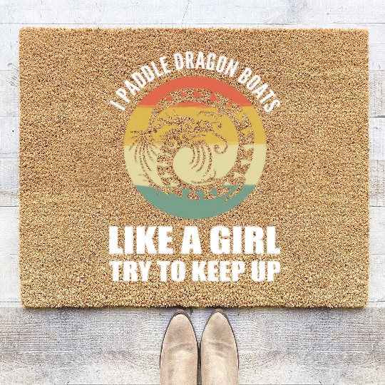 Paddle Dragon Boats Boat Sailor or Kayaker Gift Coir Doormats