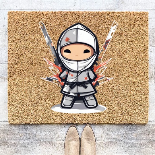 Data Ninja Funny Silver Big Data Analyst Scientist Coir Doormats