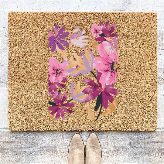 Wildflowers Floral Nature Flower Coir Doormats