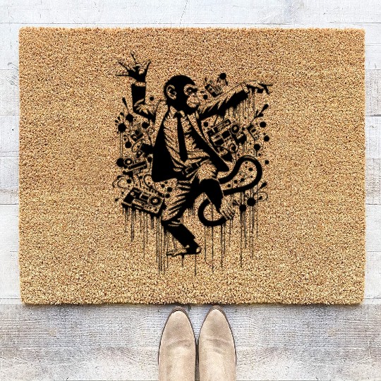 Dancing Monkey | Ape President Coir Doormats