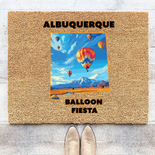 New Mexico Balloon Festival Coir Doormats