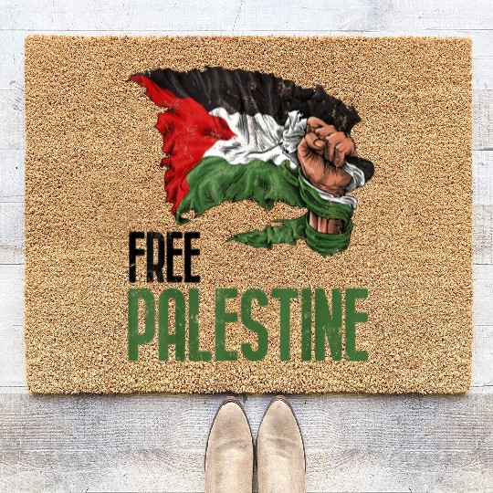 FREE PALESTINE FLAG GAZA Coir Doormats