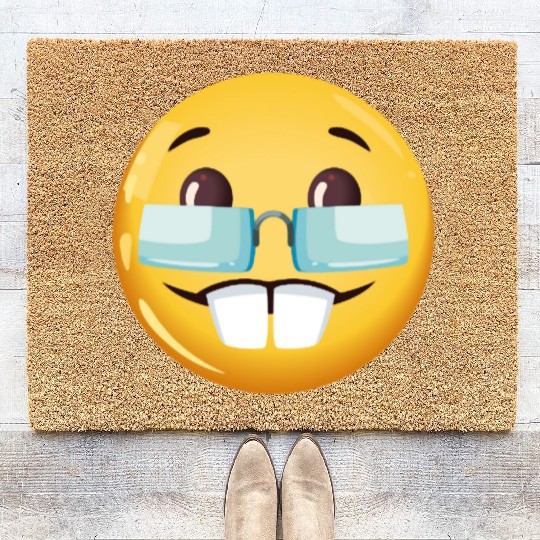 GOOFY AHH nerd goofy ahh meme Coir Doormats