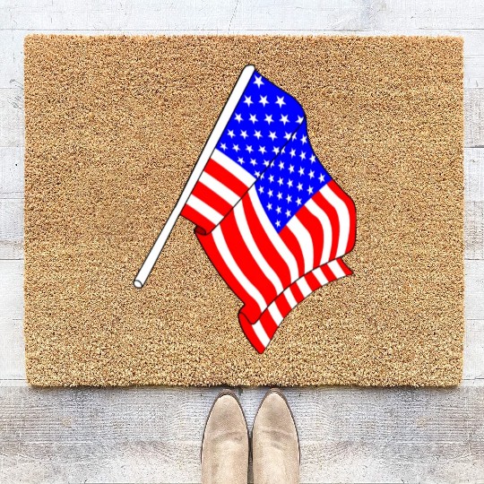 Flag of USA, stars and stripes Coir Doormats