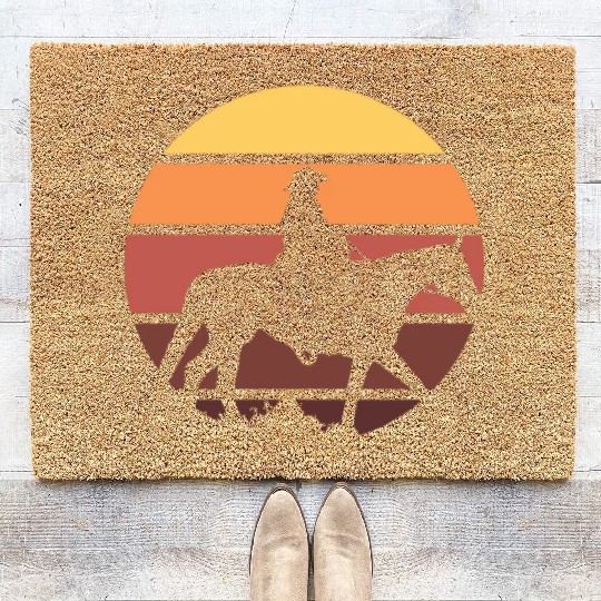 Western Cowboy Horse Rider Coir Doormats
