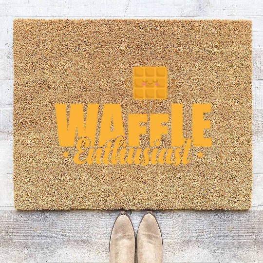 Waffle Enthusiast Snack Pastry Baker Coir Doormats