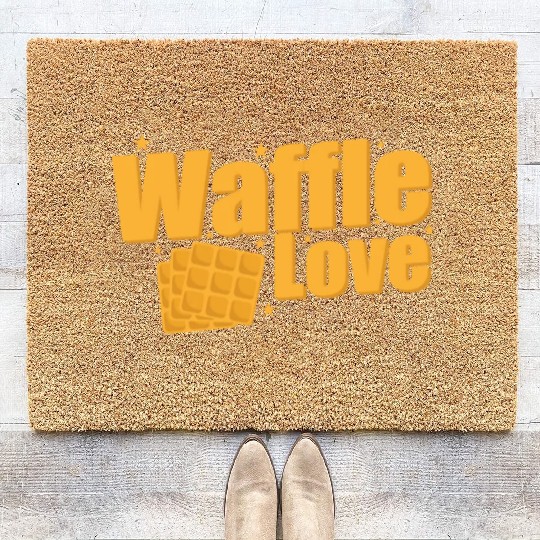 Waffle Love Snack Pastry Baker Coir Doormats