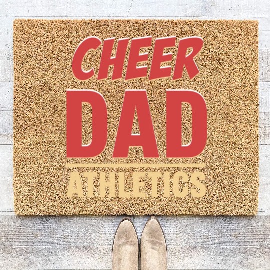 Cheer Dad Athletics Sports Football Gymnastics Coir Doormats