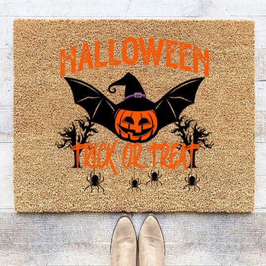 Halloween Trick Or Treat Coir Doormats