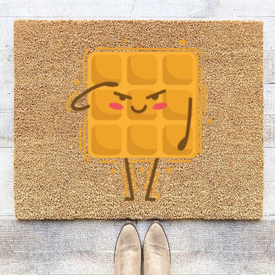 Waffle salutes Pastry Snack Coir Doormats
