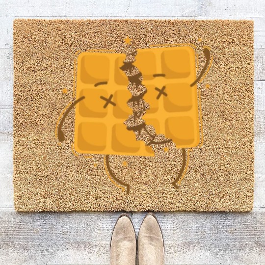 filled Waffle Dough Pastry Baker Snack Coir Doormats