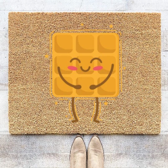 Waffle happy Pastry Baker Coir Doormats