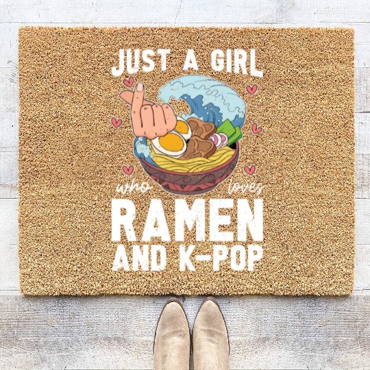 Just a girl who loves ramen and K Pop K Pop Coir Doormats