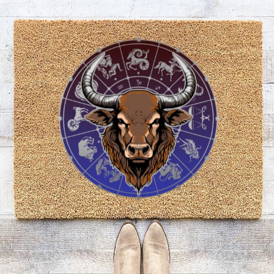 Taurus Zodiac star sign horoscope Astrology Coir Doormats