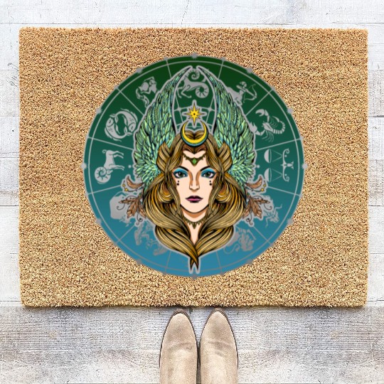 Virgo Zodiac star sign horoscope Astrology Coir Doormats