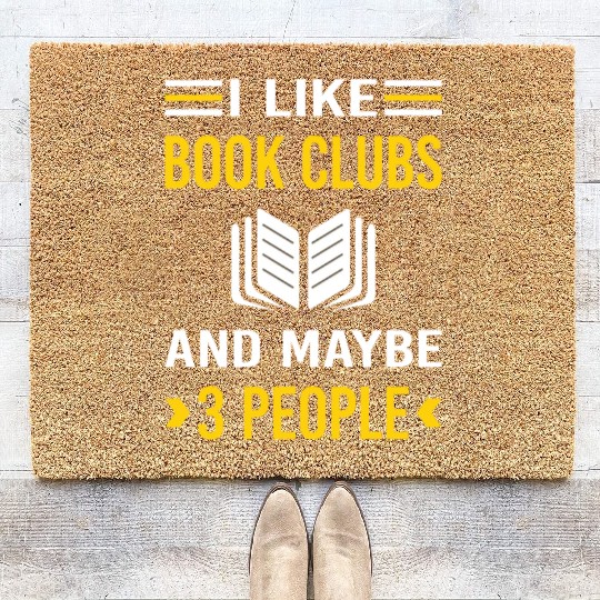 3 People Book Club Read Reader Reading Books Coir Doormats