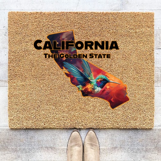 California Wildlife - hummingbird Coir Doormats