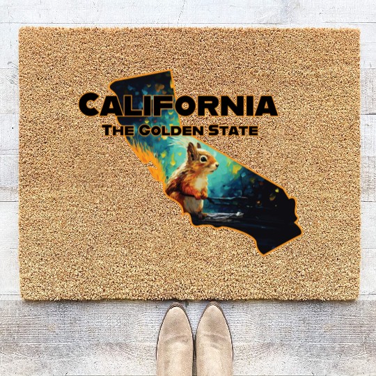 California Wildlife - squirrel Coir Doormats