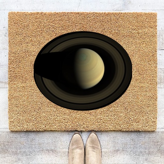 Saturn The Jewel of the Solar System Coir Doormats