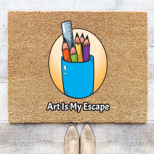 Art is my Escape Painting Art Lover Coir Doormats