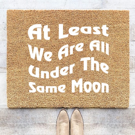 Under The Same moon Lover Unity Friendship Coir Doormats