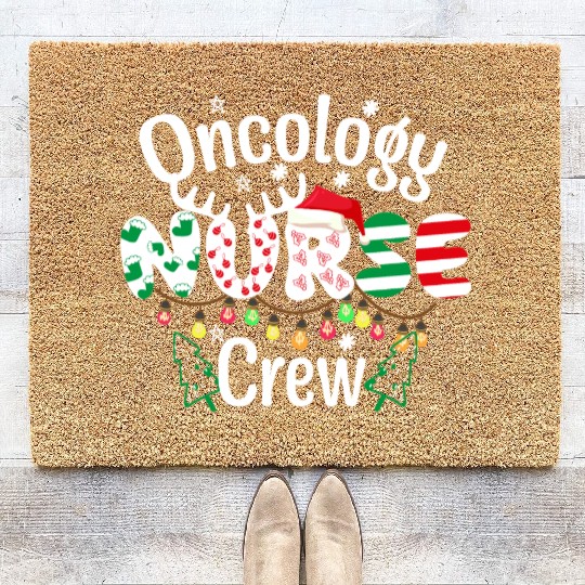 One merry Oncology Nurse Christmas Coir Doormats