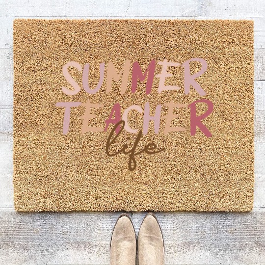 Summer Teacher Life Coir Doormats