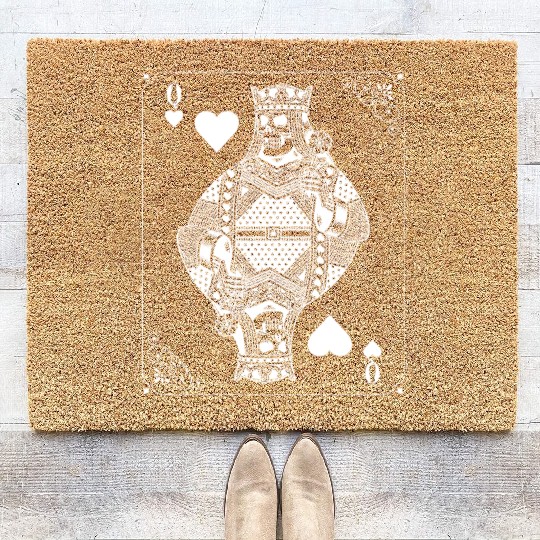 Jack of Hearts Gothic Card Games Halloween Coir Doormats