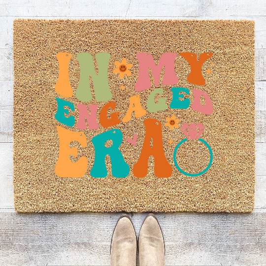 In My Engaged Era Fiance Engagement Future Bride M Coir Doormats