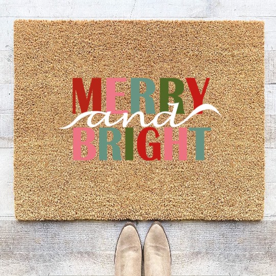 Merry and Bright Coir Doormats