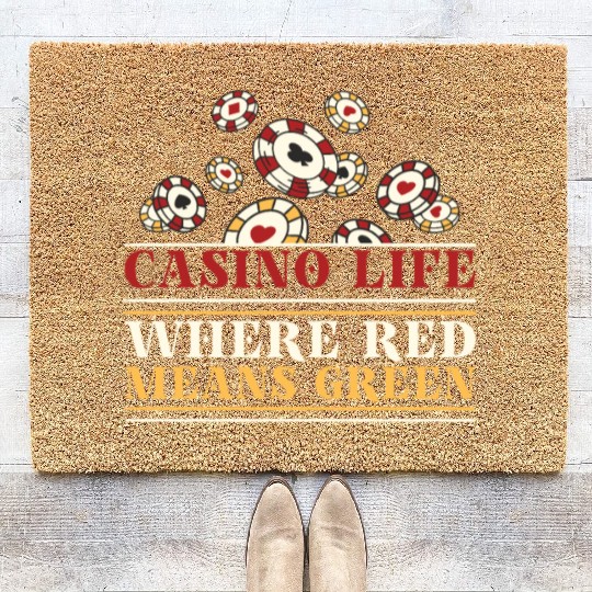 Poker Casino Poker Player Gambling Roulette Coir Doormats